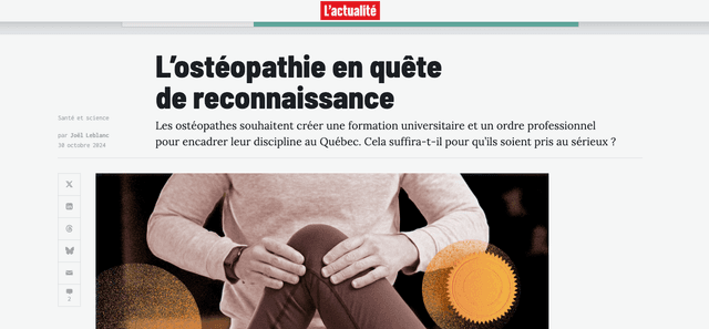 ostéopathie et science